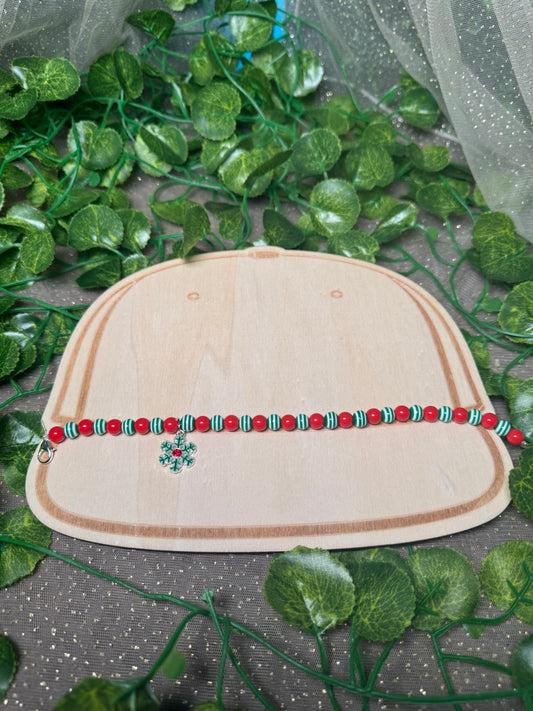 Red and Green Snowflake  Hat Chain Wholesale