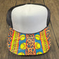Softball Blue Leopard Single Hat Bill DTF Prints