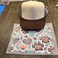 Boho Paws Single Hat Bill DTF Prints