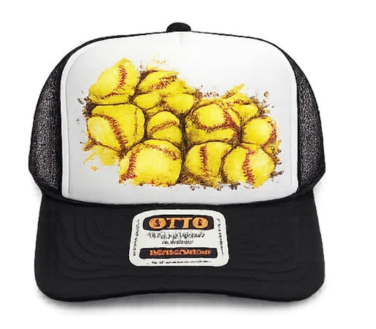 Softball Full Front DTF Prints Hat Patch