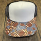 Leopard and Gray Football Single Hat Bill DTF Prints