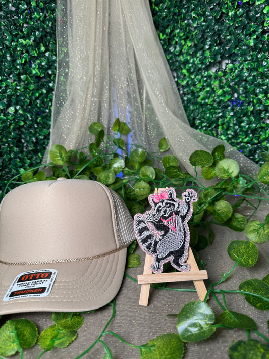 Sparkly Raccoons Hat Patch Wholesale