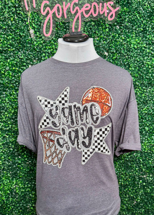 Basketball Sequins Patch Shirts