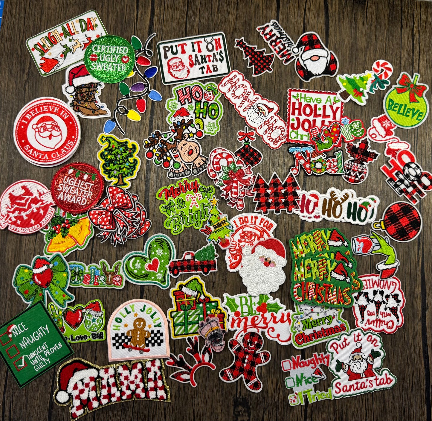 Christmas Hat Patches Grab Bag Wholesale