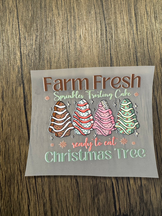 Farm Fresh Tree Cakes Hat Size DTF Prints