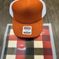 Orange Green and Cream Plaid Single Hat Bill DTF Prints