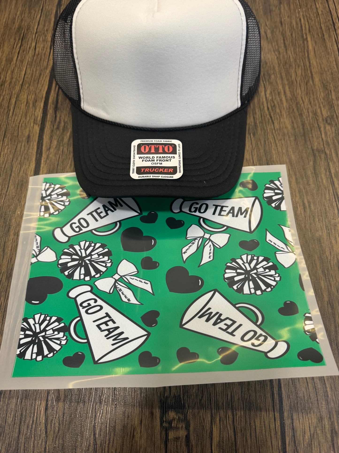 Cheer Go Team Single Hat Bill DTF Prints