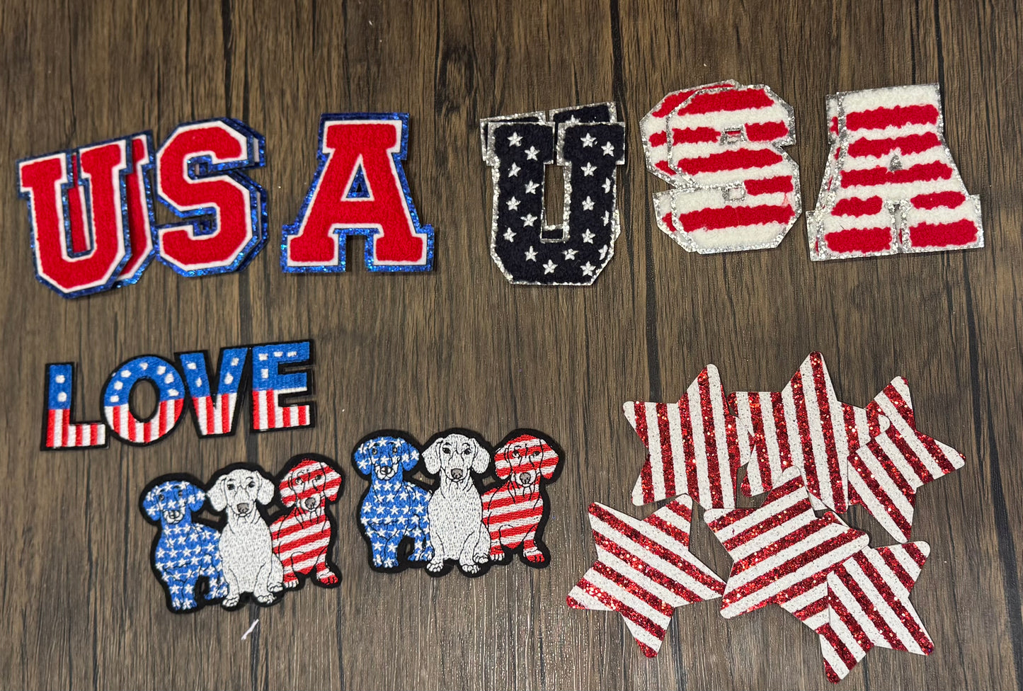 Patriotic  Hat Patches Grab Bag Wholesale