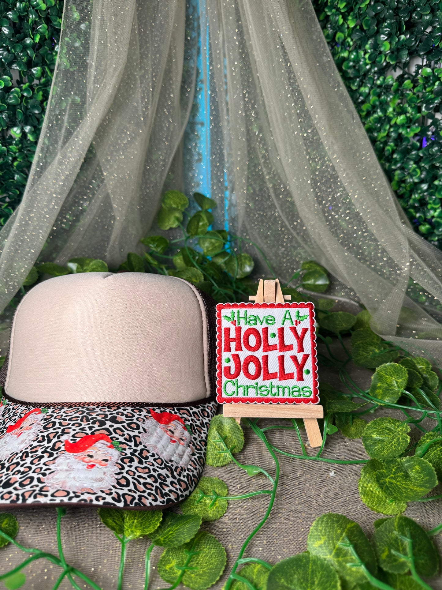 Have A Holly Jolly Christmas Hat Patches Wholesale