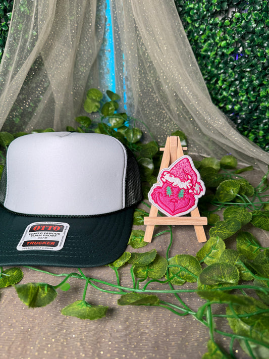 Pink Grinch Face Hat Patch Wholesale