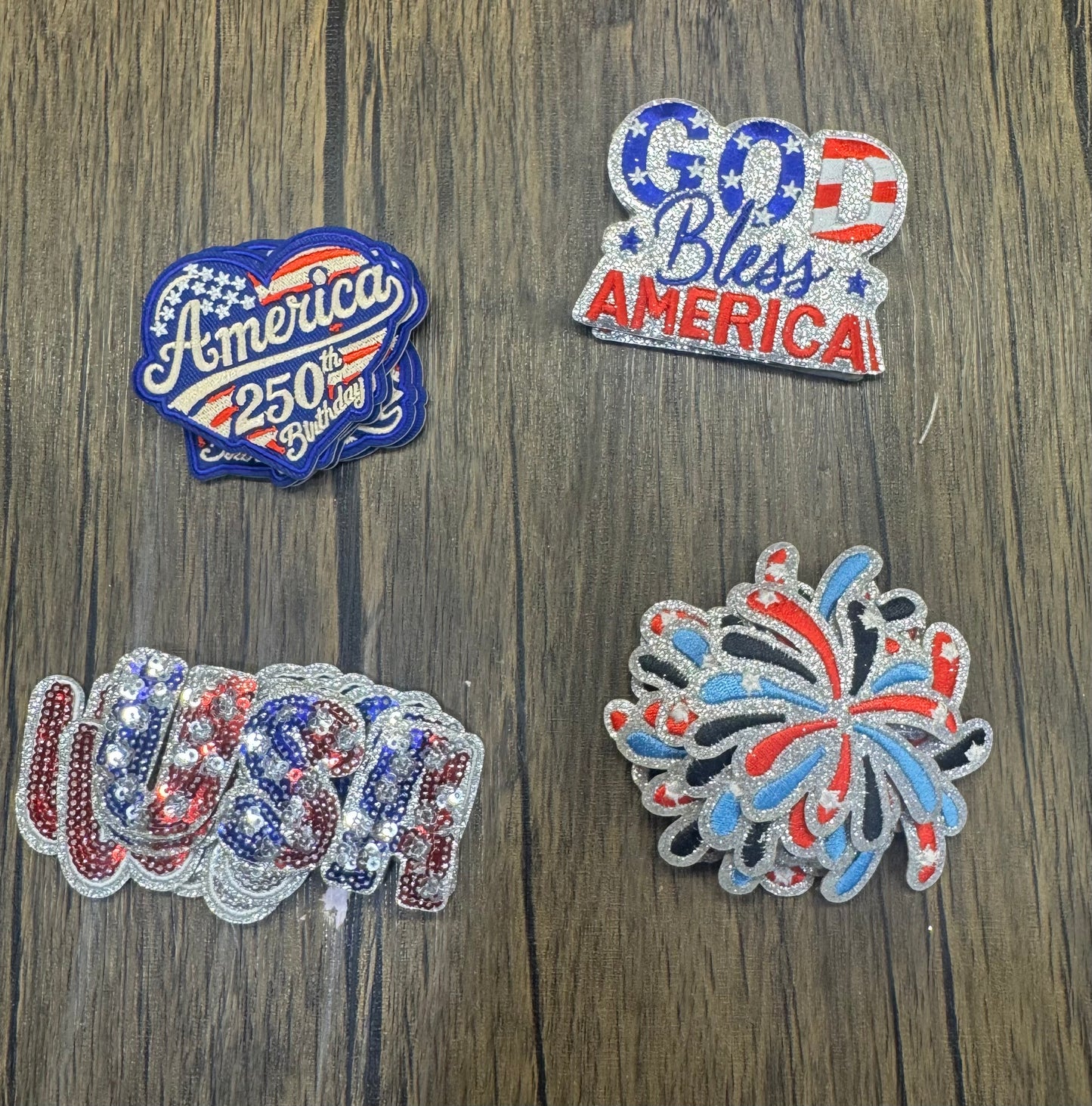 Patriotic  Hat Patches Grab Bag Wholesale