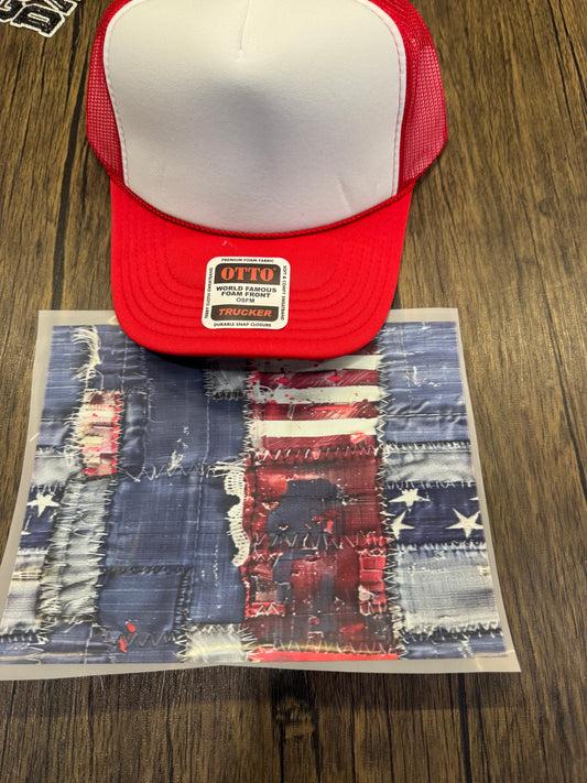 American Blue Jeans Single Hat Bill DTF Prints