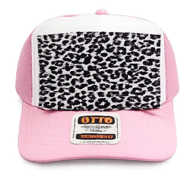 Black Leopard Full Front DTF Prints Hat Patch