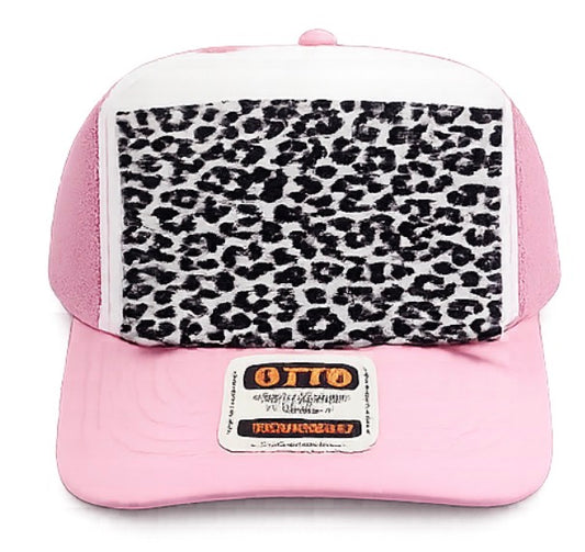 Black Leopard Full Front DTF Prints Hat Patch