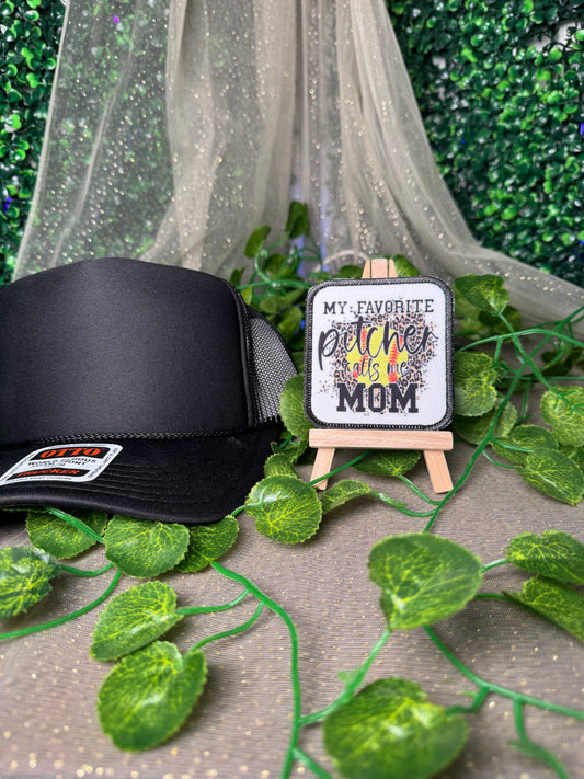 My Favorite Pitcher Calls Me Mom Hat Patches Wholesale