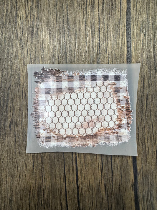 Chicken Coop Background Hat Size DTF Prints