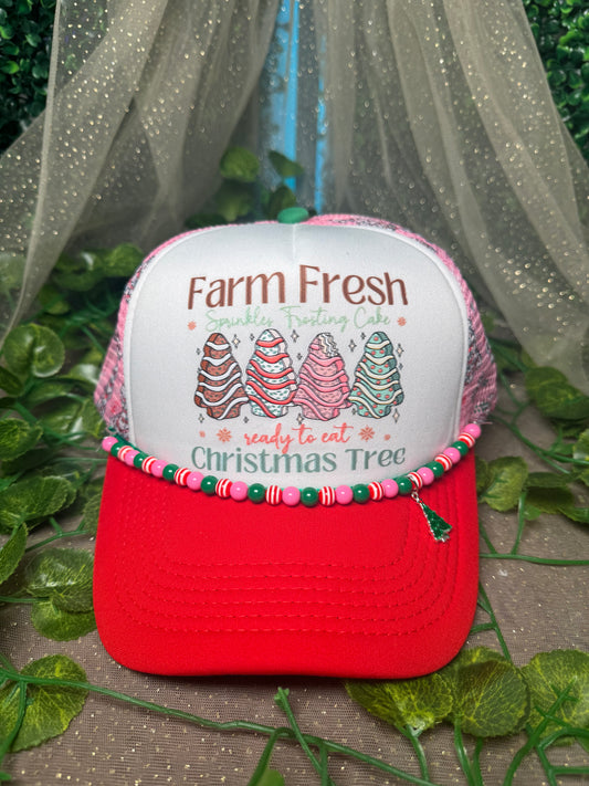 Farm Fresh Christmas Tree Cake Trucker Hat