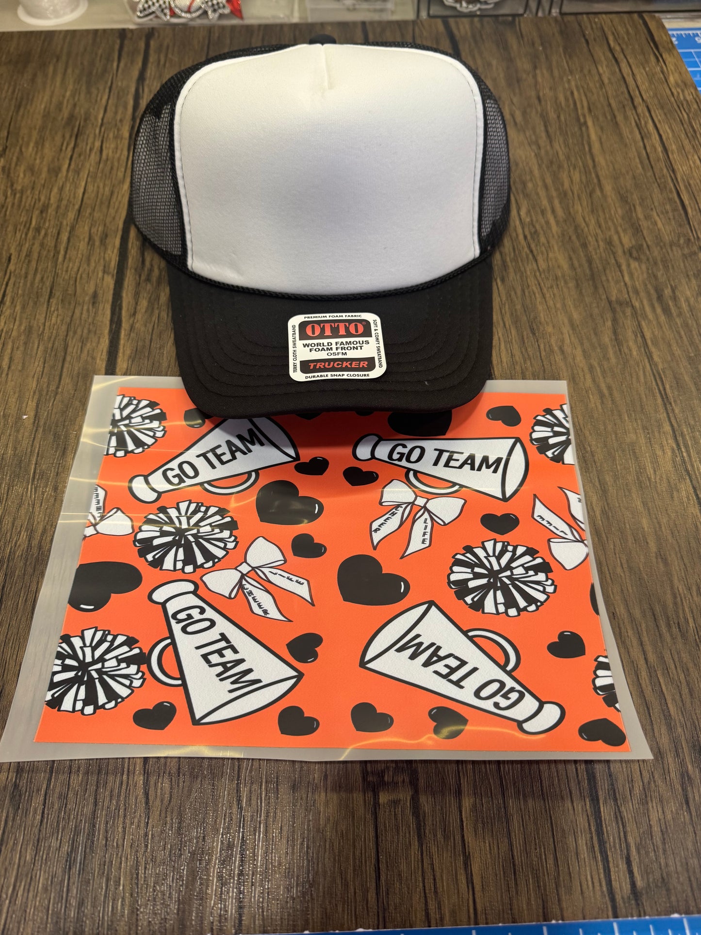 Cheer Go Team Single Hat Bill DTF Prints