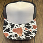 Brown and Black Cow Print Hat DTF Premade