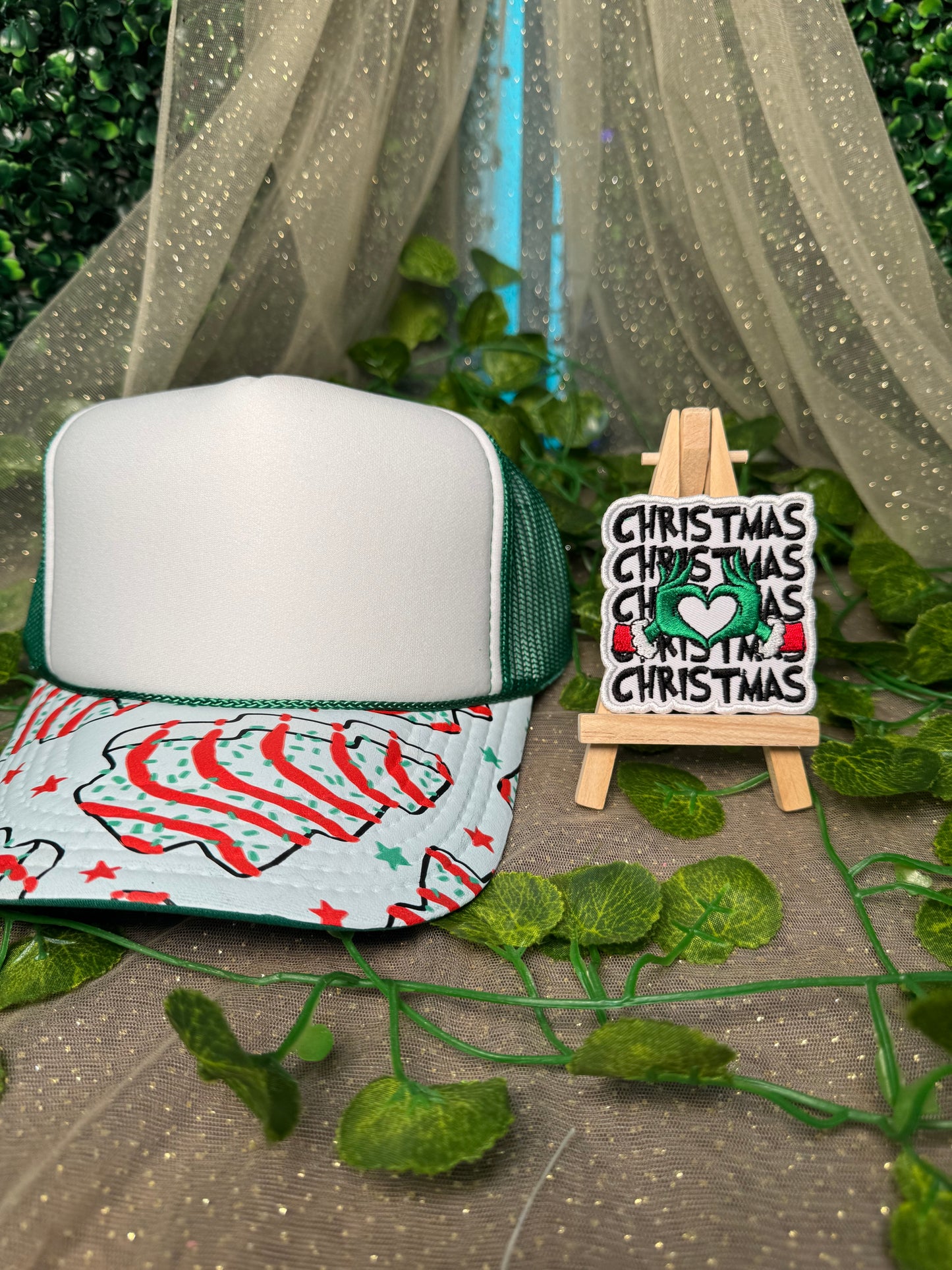 Grinch Christmas Hat Patches Wholesale