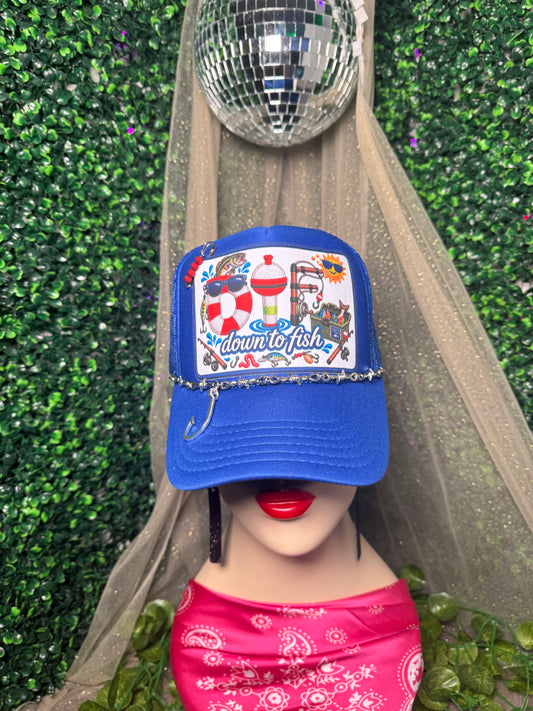 DTF Down To Fish Trucker Hat
