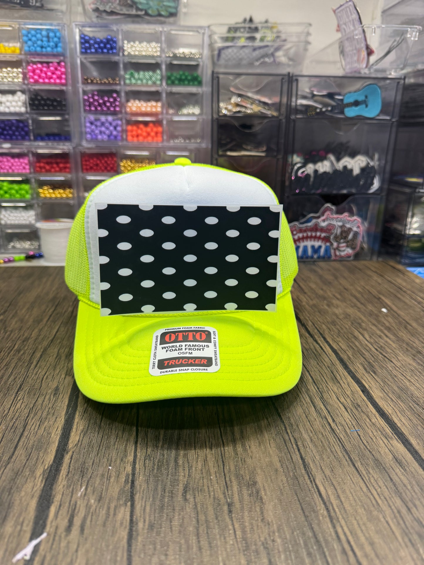 Polka Dot Single Front Hat DTF Prints