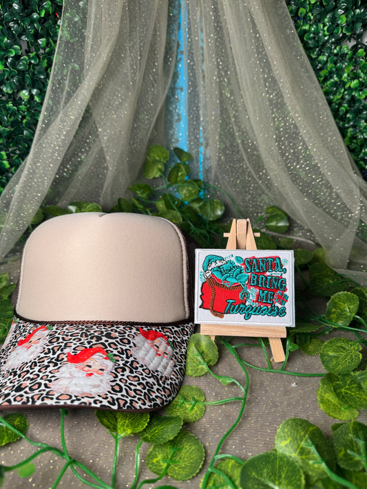 Santa Bring Me Turquoise Hat Patches Wholesale