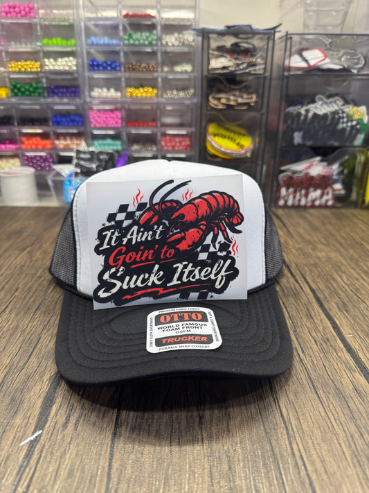 It Ain't Going To Suck Itself Single Front Hat DTF Prints