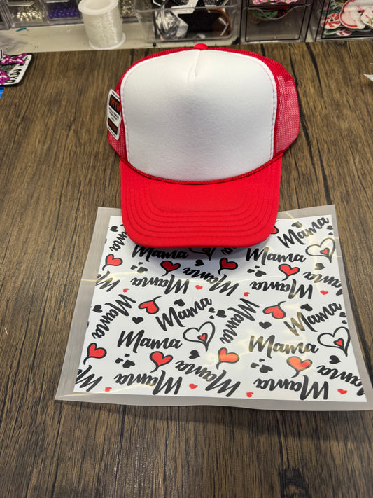 Mama Single Hat Bill DTF Prints