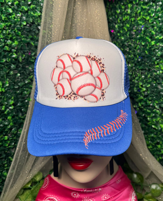 Blue Baseball Trucker Hat