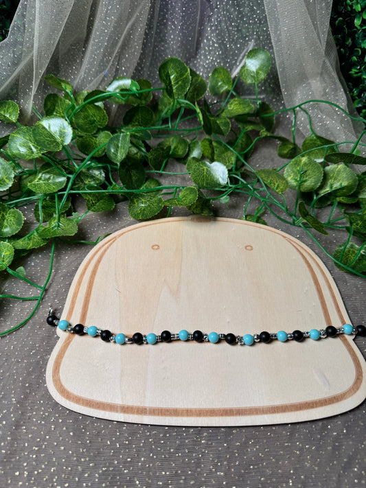 Turquoise and Black Hat Chain Wholesale