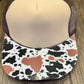 Brown and Black Cow Print Hat DTF Premade