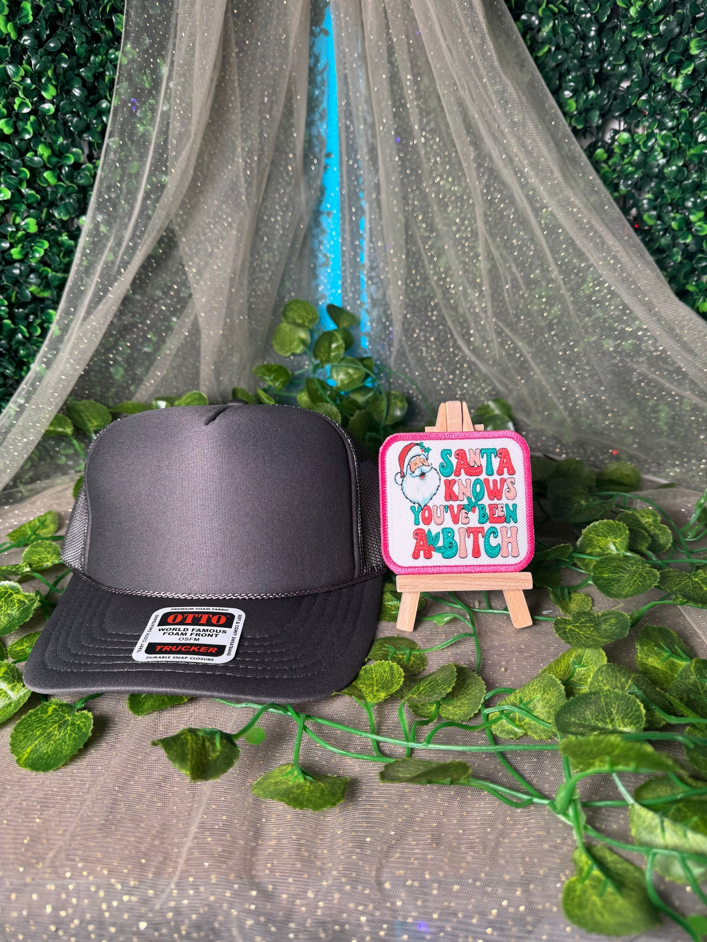 Santa Knows B*tch Hat Patch Wholesale