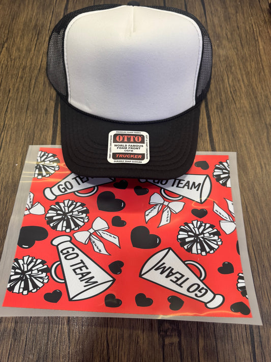 Cheer Go Team Single Hat Bill DTF Prints