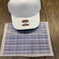Blue Plaid Single Hat Bill DTF Prints