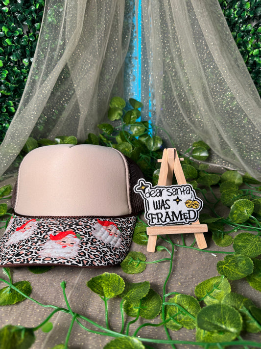 Dear Santa I Was Framed Hat Patch Wholesale