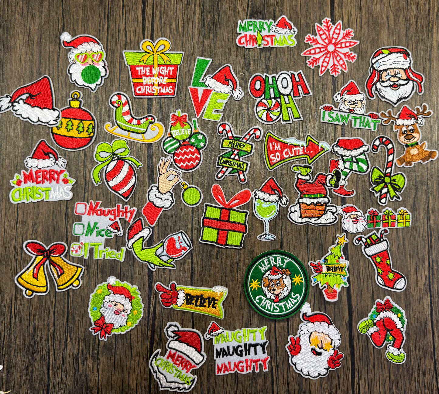 Christmas Hat Patches Grab Bag Wholesale