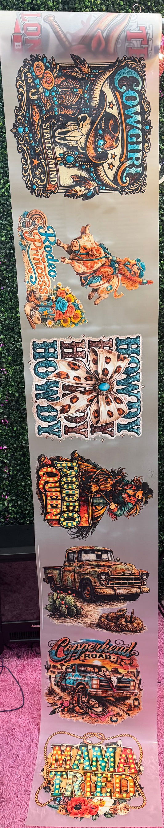 Howdy Rodeo Queen Western Full Size Tops Gang Sheet DTF Prints