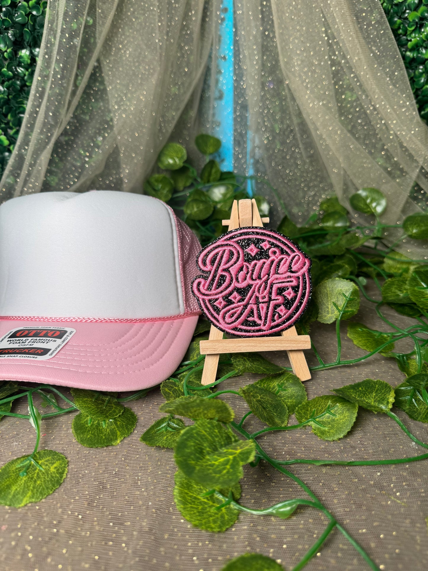 Sparkly Boujee AF Hat Patches Wholesale