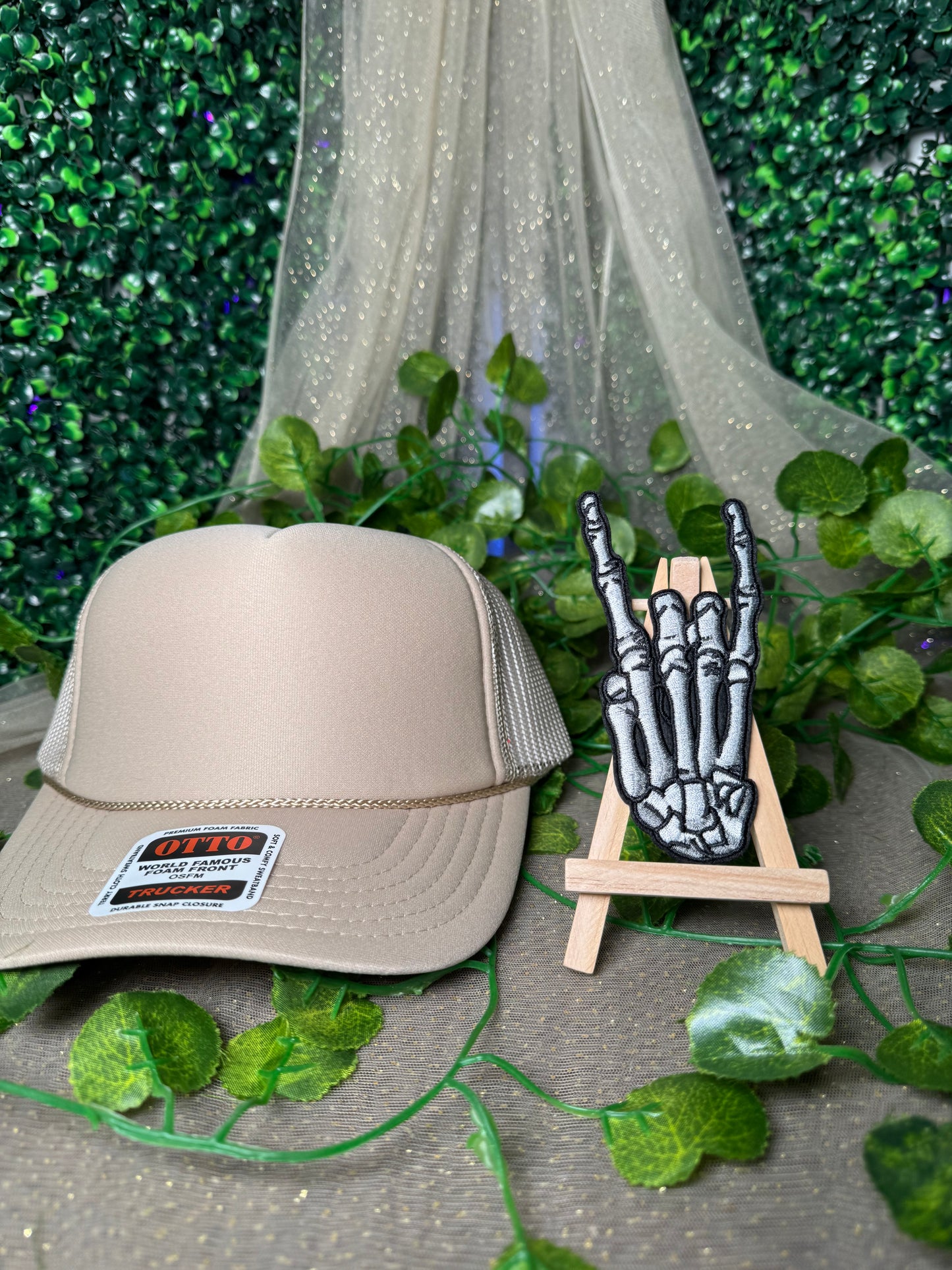 Skeleton Hand Hat Patches Wholesale