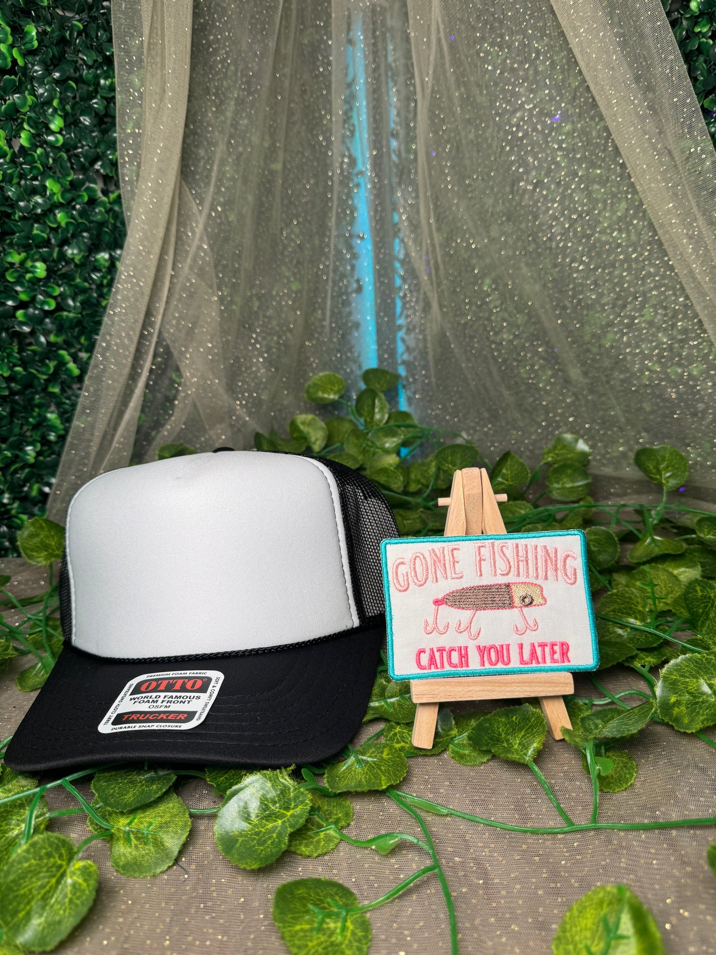 Gone Fishing Hat Patches Wholesale