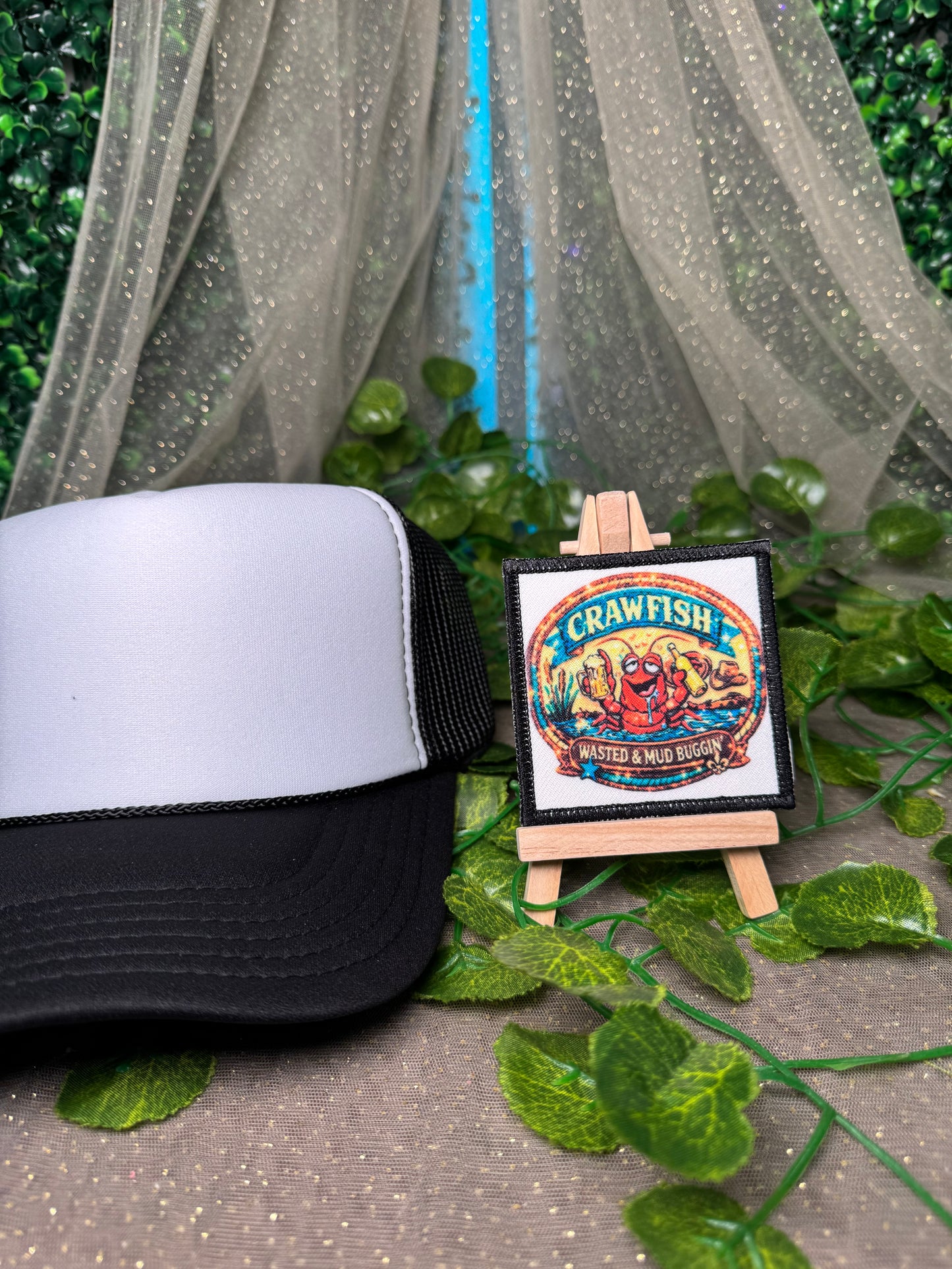 Waisted On Mud Bugs Hat Patches Wholesale