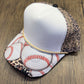 Baseball Leopard Single Hat Bill DTF Prints