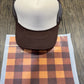 Orange and Brown Plaid Single Hat Bill DTF Prints