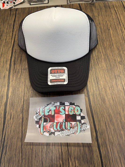 Lets Go Racing Bill DTF Prints Hat Patch Wholesale