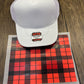 Red and Black Big Plaid Single Hat Bill DTF Prints