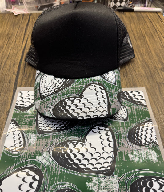 3 Options- Golf Bill DTF Prints Hat Patch Wholesale