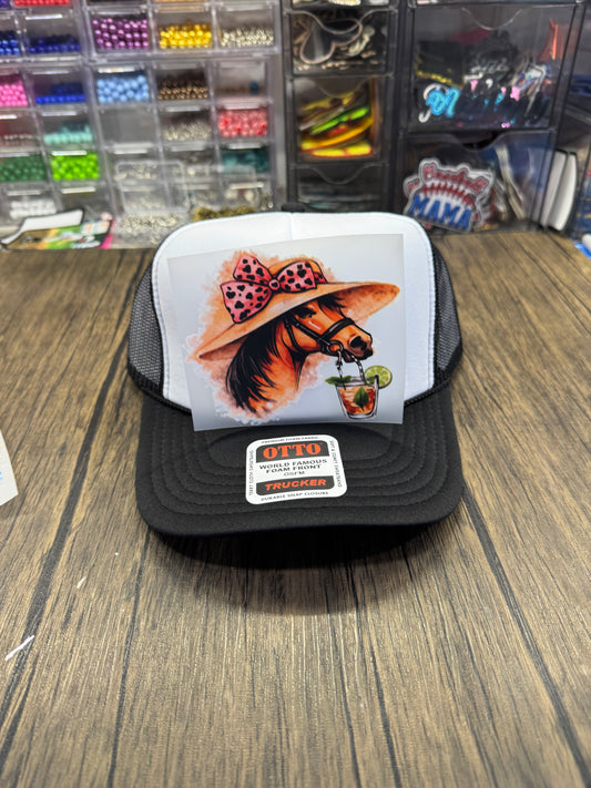 Derby Horse Single Front Hat DTF Prints