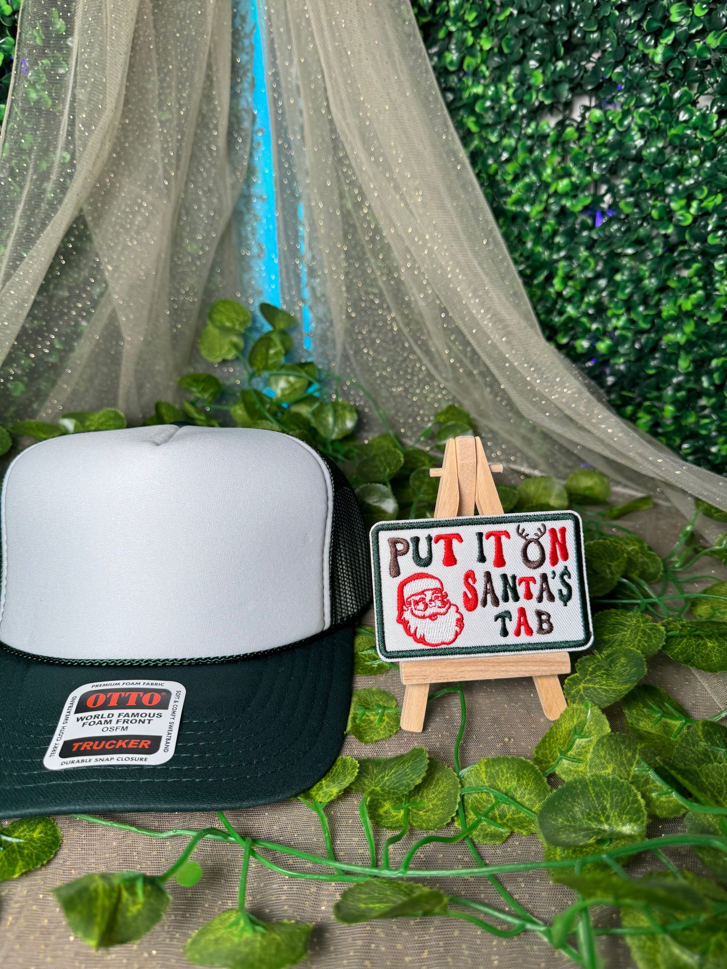 Put It On Santas Tab Hat Patch Wholesale