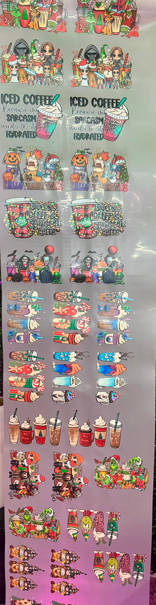 Coffee Gang Sheet DTF Prints Hat Patch